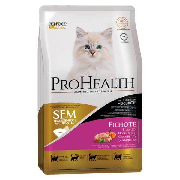Ração ProHealth Gatos Filhotes Frango, Erva-Doce, Cranberry e Abóbora 5 kg
