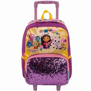 Mochila de Rodinha Sestini A Casa Mágica Da Gabby Meow Colorido 066153-00 Mochila de Rodinha Sestini A Casa Mágica Da Gabby Meow Colorido 066153-00