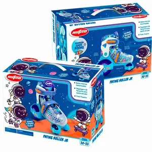 Patins Astro Toys Roller Jr Space 4 Rodas 30-33 Azul 9064