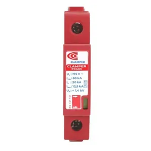 Dispositivo Proteção Contra Surto DPS 12,5/60kA Classe 1/2 Slim Clamper Dispositivo de Proteção Contra Surto DPS 275V Classe I / II 12,5/60KA