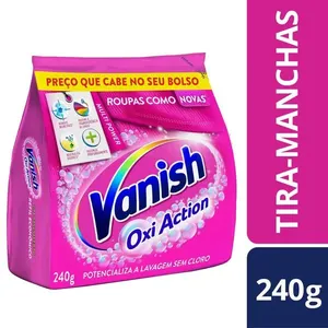 Tira Manchas Vanish em Pó Oxi Action para roupas coloridas refil econômico 240g