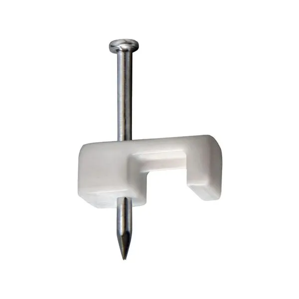 Kit Fixa Fio 14/16 com Prego 1,8x25mm Sforplast Kit Fixa Fio 14/16 com Prego 1,8x25 Branco Sforplast 20 Peças