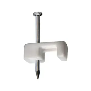 Kit Fixa Fio 14/16 com Prego 1,8x25mm Sforplast Kit Fixa Fio 14/16 com Prego 1,8x25 Branco Sforplast 20 Peças