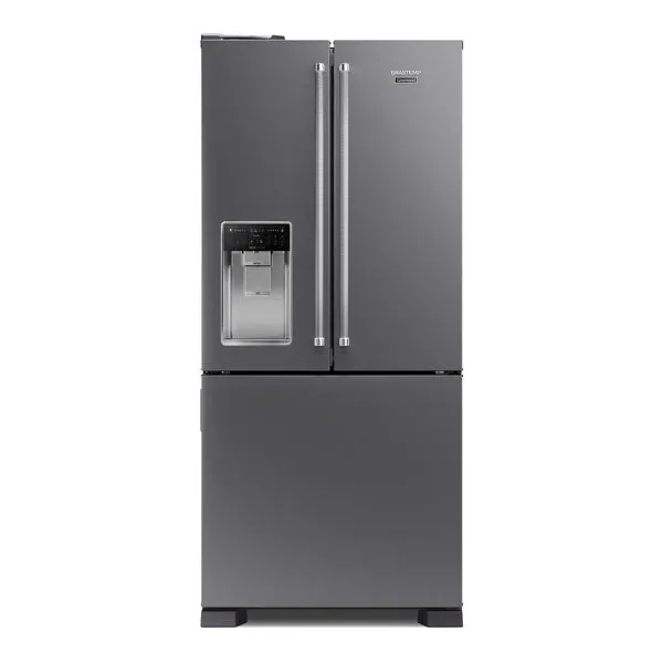 Geladeira Brastemp Gourmand Frost Free French Door Água e Gelo na Porta 515 Litros Cor Inox - BRH86AR 220V