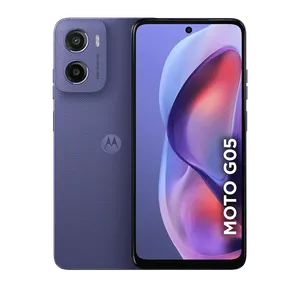Smartphone Motorola Moto g05 128GB 12GB (4GB RAM + 8GB RAM Boost) e Camera 50MP com AI Bateria de 5200 mAh Tela 6.7" com Superbrilho - Violeta - Vegan Leather