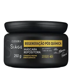 Máscara Capilar Eudora Siàge Repositora Regeneração Pós-Química 250g
