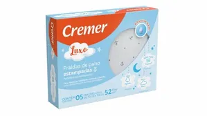 Fralda de Pano Masculino Cremer Luxo 5 Unidades