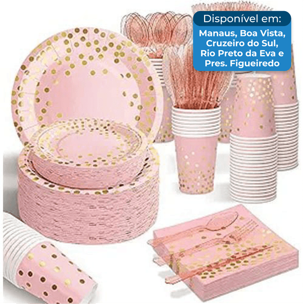 Kit Festa 175 Peças Aire Rosa A-BI
