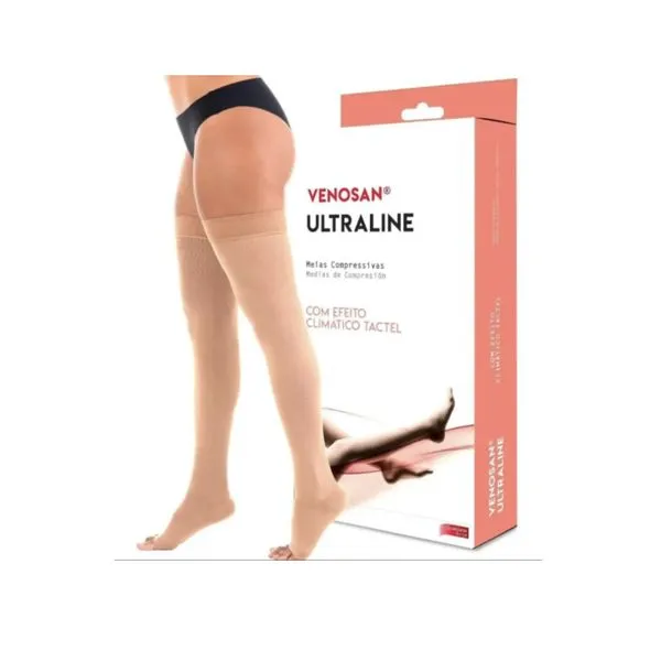Meia de Compressão Ultraline 4000 20-30 mmHg 7/8 AGH Meia Coxa bege - Venosan G