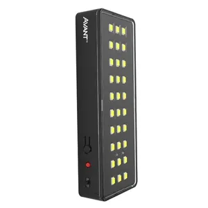 Luminária de Emergência LED Barra Preta 1W 100 Bivolt Avant Luminária de Emergência LED Barra Preta 1W Luz Branca 100 lúmens