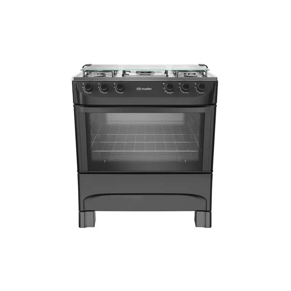 Fogão Mueller 5 Bocas Preto Fosco MFI5BA