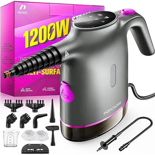 Limpador a Vapor Portátil Popchose Preto A-BI