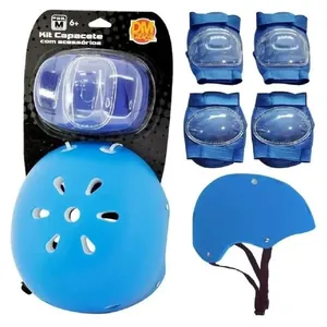 Kit Proteção DM Toys Capacete E Acessórios Azul (MP)