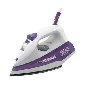 Ferro a Vapor Black+Decker FX1000 1200W Branco e Roxo Antiaderente