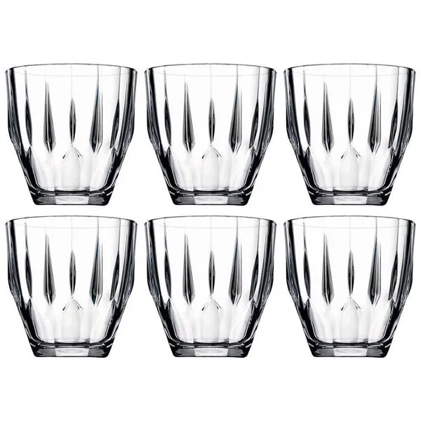 Conjunto de Copos Baixo Pasabahce Diamond em Vidro 275ml 6 Peças Transparente