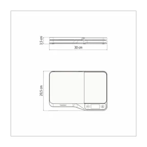 Balança Digital para Cozinha  Tramontina Adatto com Tábua de Corte