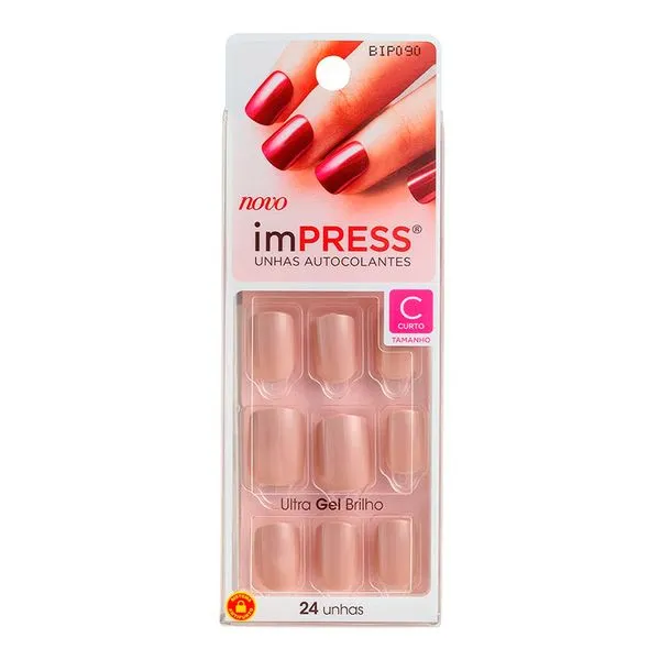 Unhas Postiças Kiss Girlie Girl Curta