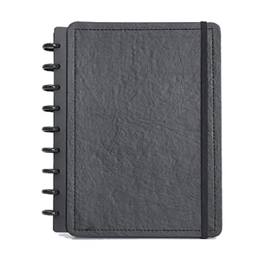Caderno Diskô Couro Black M (MP)