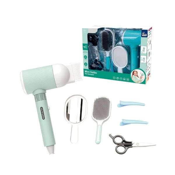Brinquedo Mini Salão de Beleza Infantil Kit Secador