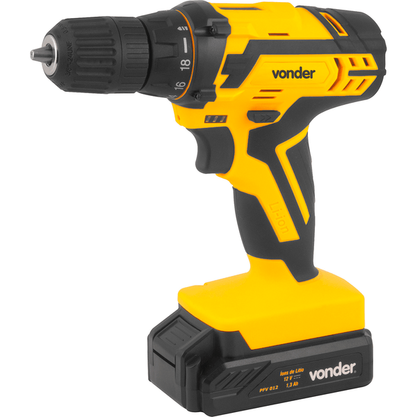Parafusadeira/Furadeira Vonder, Controle de Toque, LED, Maleta Organizadora - PFV012 Bivolt