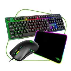Combo Teclado Mouse Mousepad Naja Vivensis - 417 Preto Bivolt
