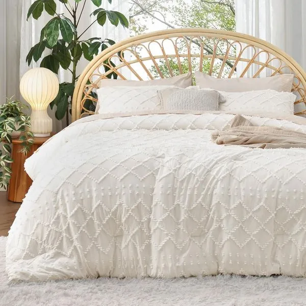 Jogo de Cama Queen 3 Peças Badsure Ivory Marfim BI