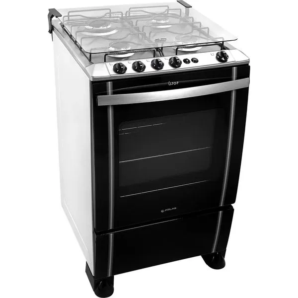 Fogão 4 Bocas de Piso Atlas U.Top Branco Bivolt - VS9 Bivolt