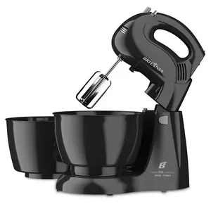 Batedeira Britânia Perola com 2 Tigelas 4 Velocidades Turbo 500W Preto / 110V