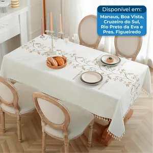 Toalha de Mesa Jiale Retangular 55x86 Café A-BI