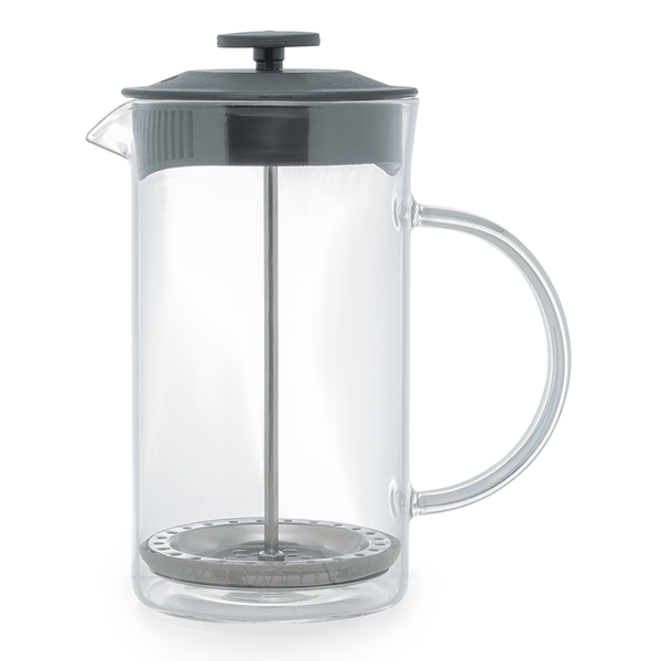 Cafeteira Prensa Francesa Vidro Borossilicato 600ml com Tampa Preto Plástico