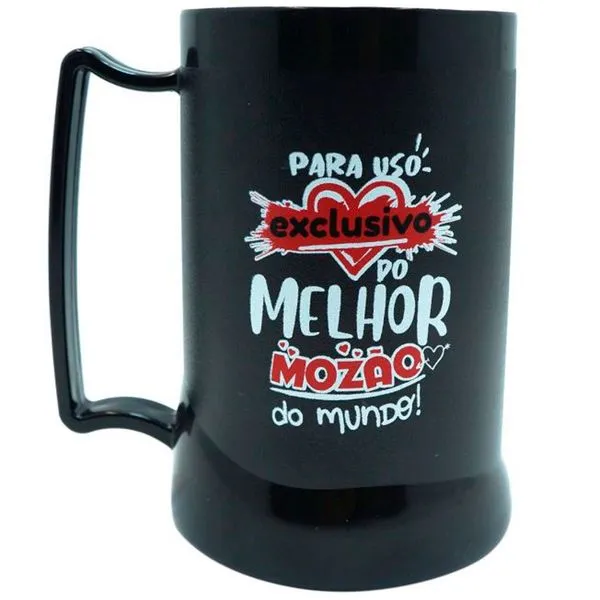 Caneca Cebola Brindes Gel Mozão 400ml Preto 99820 (MP)