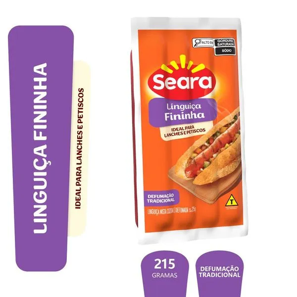 Linguiça Seara Fininha Defumada 215g