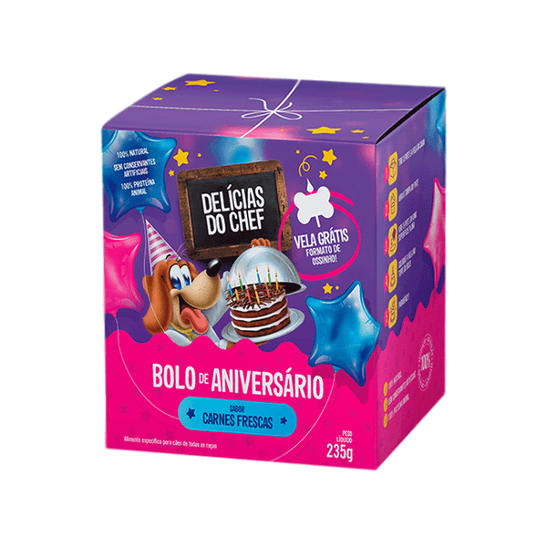 Bolo de Aniversário Delícias do Chef Carnes Frescas 235g