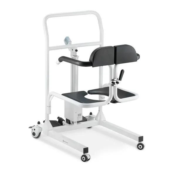 Cadeira de Transferência Multiuso com Elevação Eletrônica até 135 Kg Assento 48,5 cm D80 Dellamed Branco