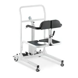 Cadeira de Transferência Multiuso com Elevação Eletrônica até 135 Kg Assento 48,5 cm D80 Dellamed Branco