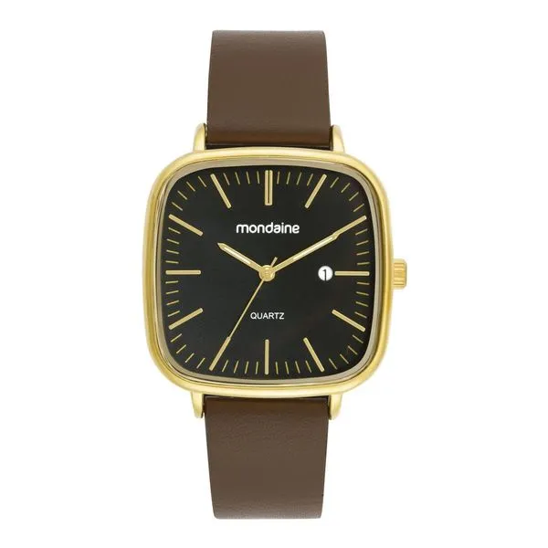 Relogio Mondaine Masculino Ref: 36001gpmvdh1 Retangular Dourado