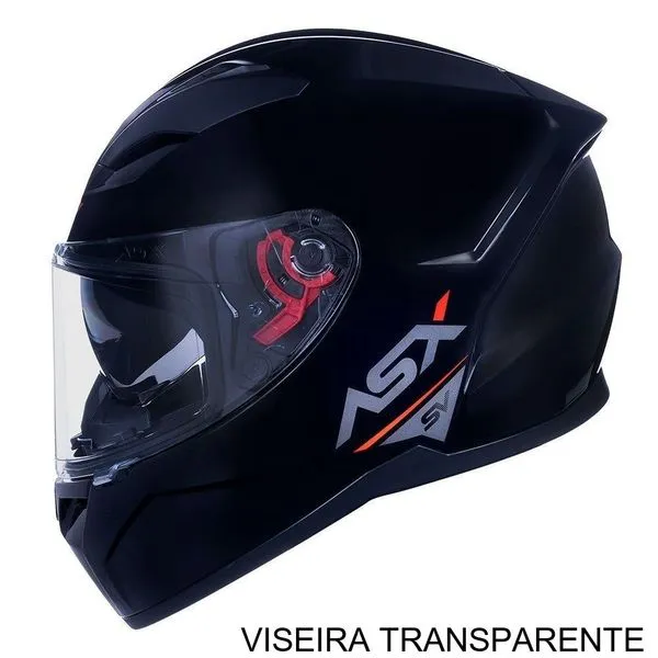 Capacete ASX City SV Solid Brilho Preto E Grafite 64 (MP)
