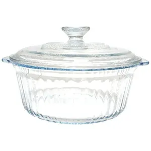 Assadeira de Vidro Baumon com Tampa de Vidro 2,4 Litros GC-2400