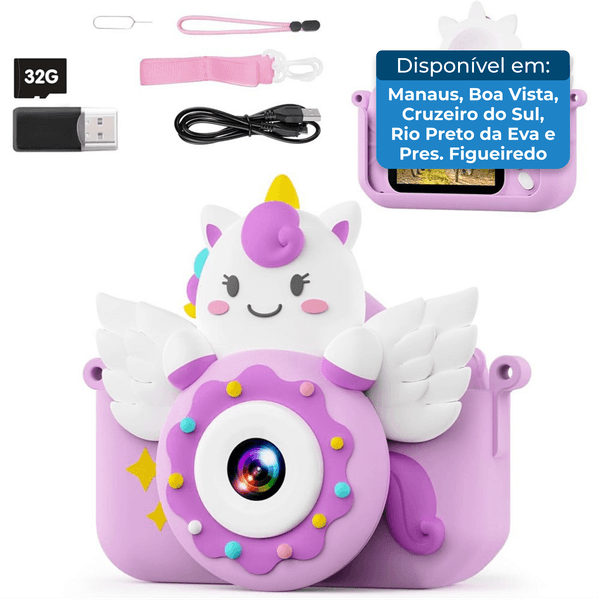 Câmera Digital Tiatua Lente Dupla Rosa A-BI