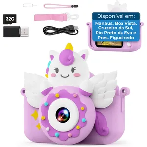 Câmera Digital Tiatua Lente Dupla Rosa A-BI