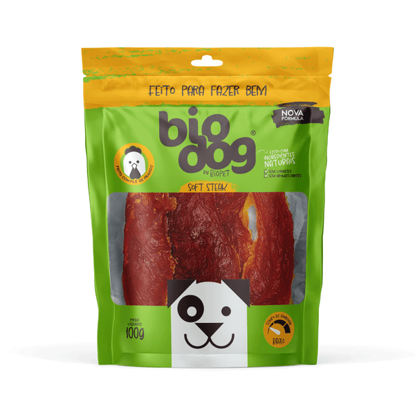 Petisco Soft Steak Macio Frango Biodog 100 g