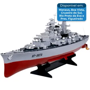 Navio de Controle Remoto Militar Alemão Bismarck 1/360 RC A-BI