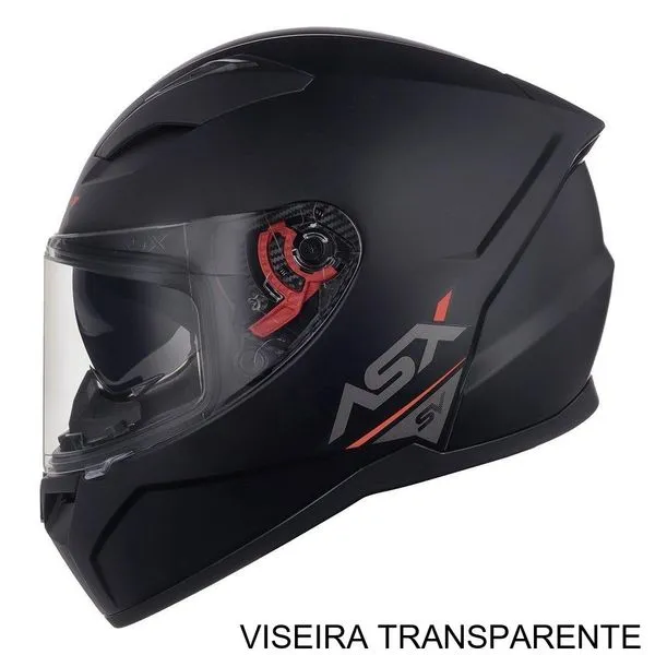 Capacete ASX City SV Solid Fosco Preto E Grafite 56 (MP)