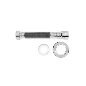 Sifão Universal Cromado Pvc 1.1-2'' - Comprimento 330mm A 720mm - Canopla - Dn38 Dn40 Dn48 Dn50