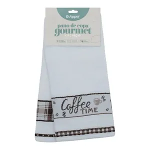 Kit Pano De Copa Appel 2 Peças Gourmet Café Xadrez (MP)