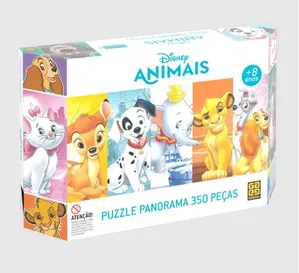 Quebra Cabeça Panorama Disney Animais 350 Peças Grow 03999