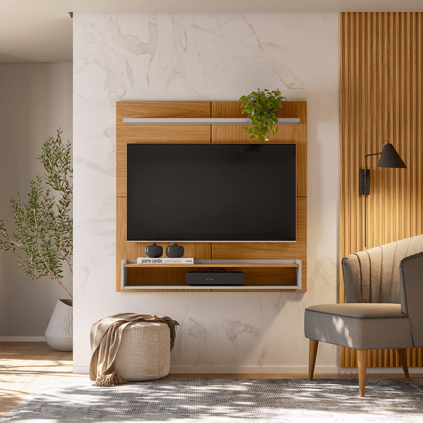 Painel Home Linea Brasil Creta em MDP Nature / Off White
