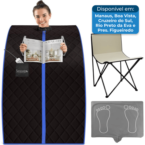 Sauna Portátil Serenelife para uma Pessoa com Cadeira A-BI