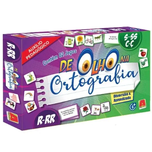 Jogo Auxílio Pedagógico De Olho na Ortografia R/RR E S/SS/C - Algazarra