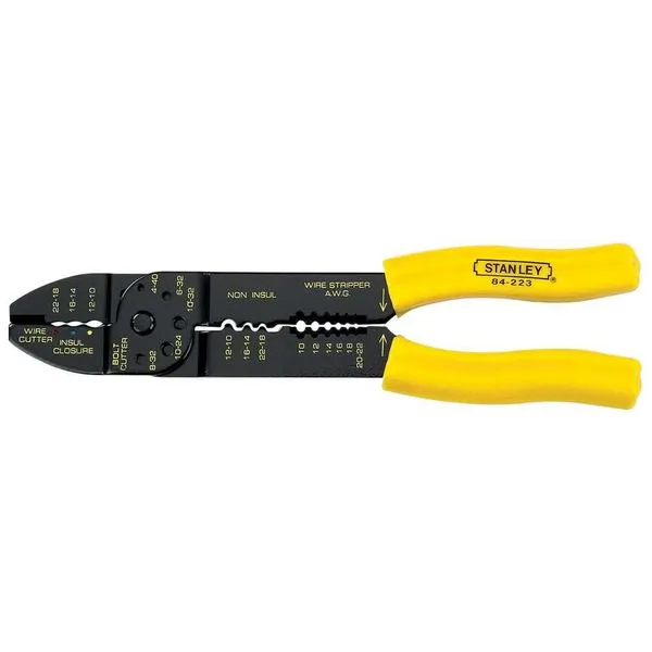 Alicate prensa terminais multifuncional 22 - 10 AWG 84-223 STANLEY